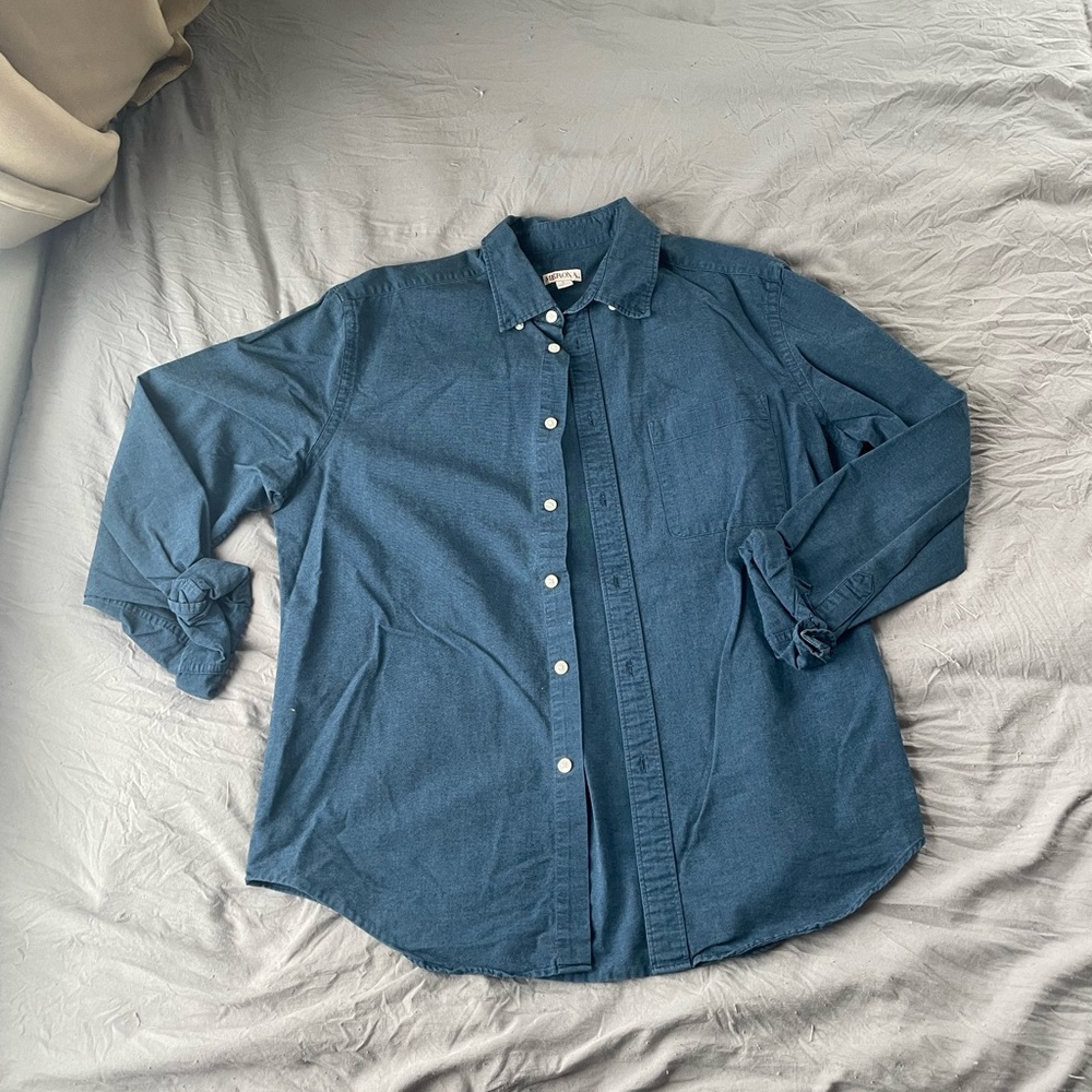 Men's Blue Button-Up Shirt